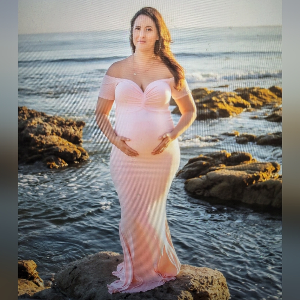 SEXY MAMA MATERNITY dress pink large